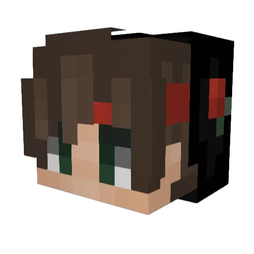 wwat3r Minecraft avatar head, 3D render