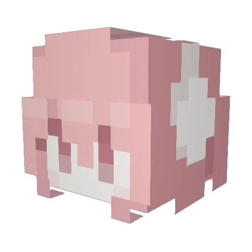 wwdx020 Minecraft avatar head, 3D render