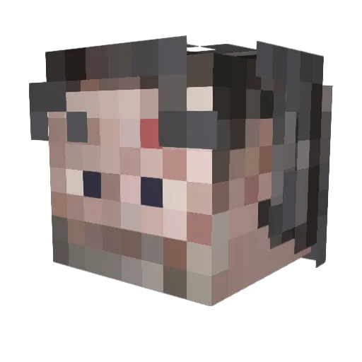 wwe852 Minecraft avatar head, 3D render
