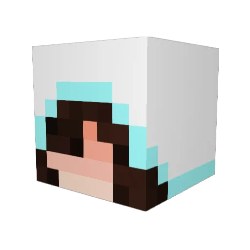 wwg00d Minecraft avatar head, 3D render