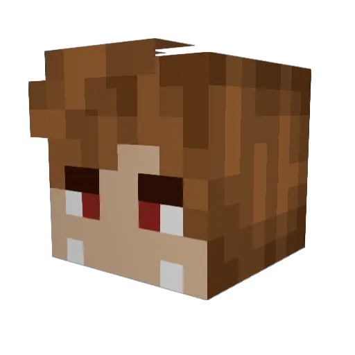 wwheet Minecraft avatar head, 3D render