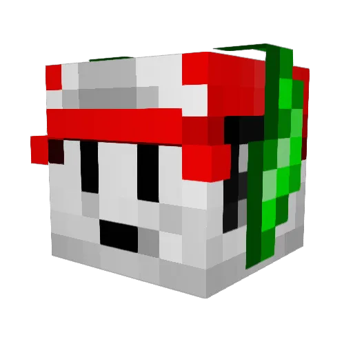 wwhiteout23 Minecraft avatar head, 3D render