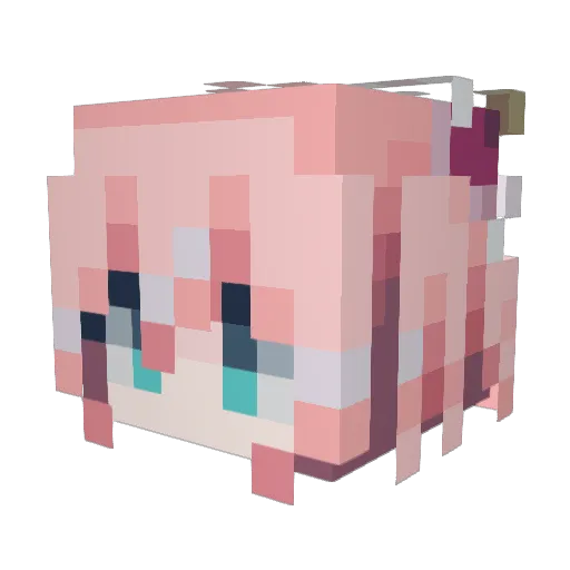 wwindow Minecraft avatar head, 3D render