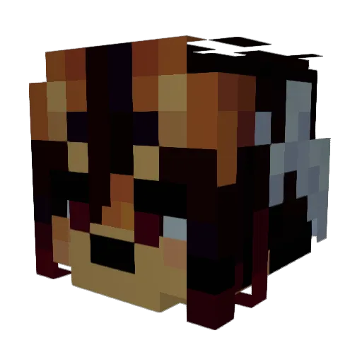 wwintermelon_ Minecraft avatar head, 3D render