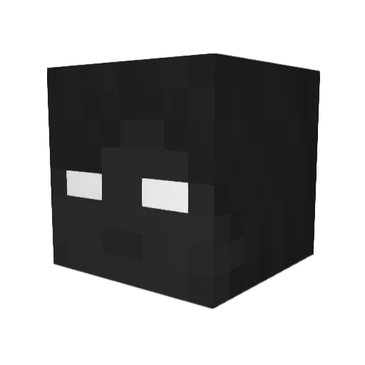 wwmy Minecraft avatar head, 3D render
