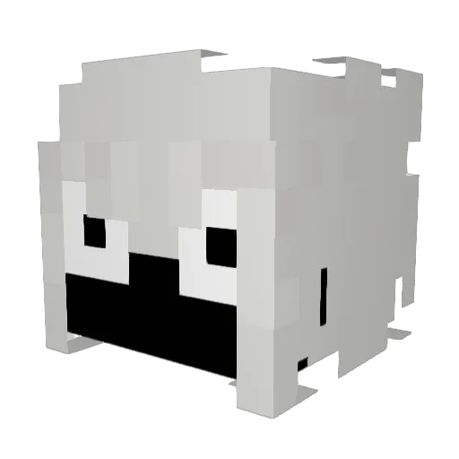 wwoi Minecraft avatar head, 3D render