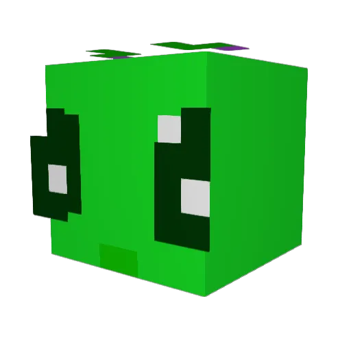 wworrm Minecraft avatar head, 3D render