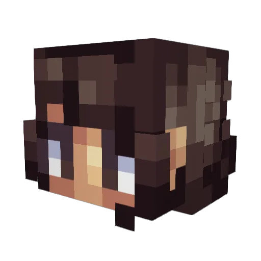 wworstgirl Minecraft avatar head, 3D render