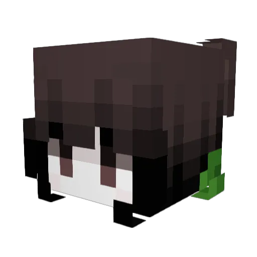 wwowa Minecraft avatar head, 3D render