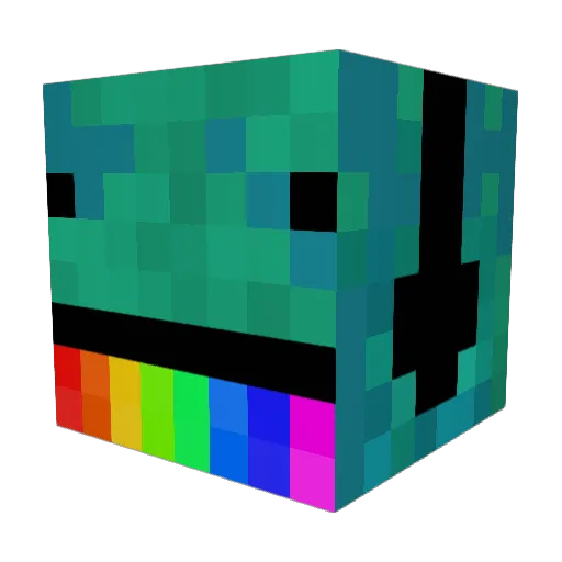 wwqw3r Minecraft avatar head, 3D render