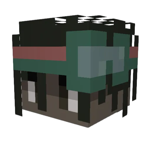 wwraf Minecraft avatar head, 3D render
