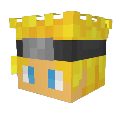 wwudi Minecraft avatar head, 3D render