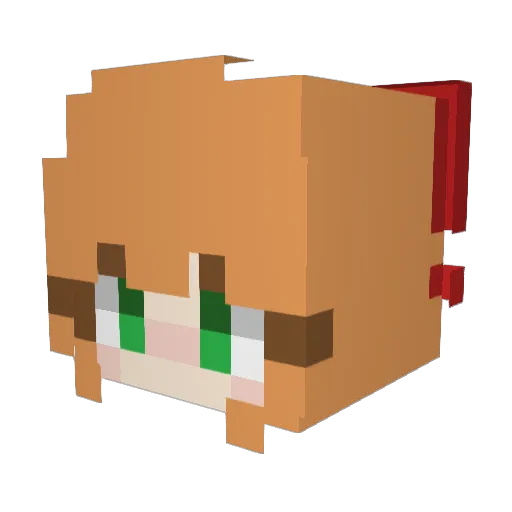 www499 Minecraft avatar head, 3D render
