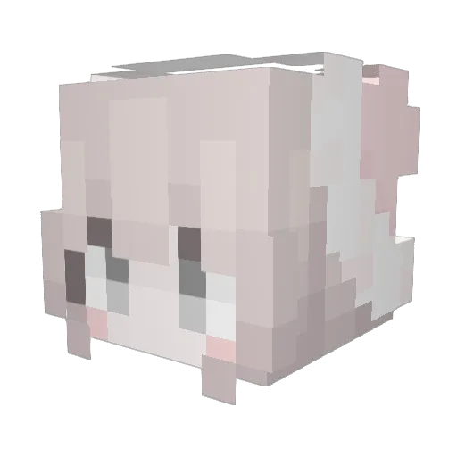 www_1214 Minecraft avatar head, 3D render