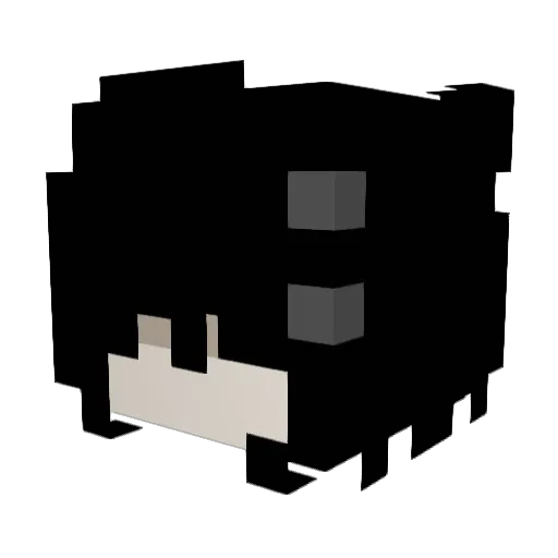wwwhnx Minecraft avatar head, 3D render