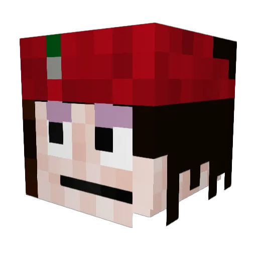 wwwinno Minecraft avatar head, 3D render