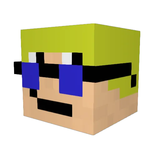 wwwkellcom Minecraft avatar head, 3D render