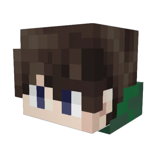 wwwto Minecraft avatar head, 3D render