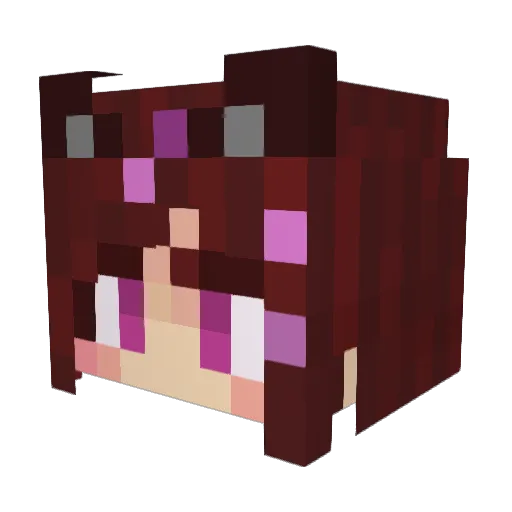 wxczz Minecraft avatar head, 3D render