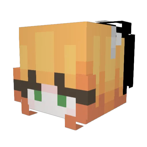 wxez Minecraft avatar head, 3D render