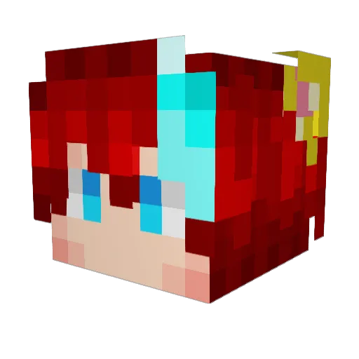 wxiaoya Minecraft avatar head, 3D render