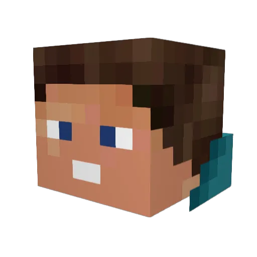 wxpdk Minecraft avatar head, 3D render