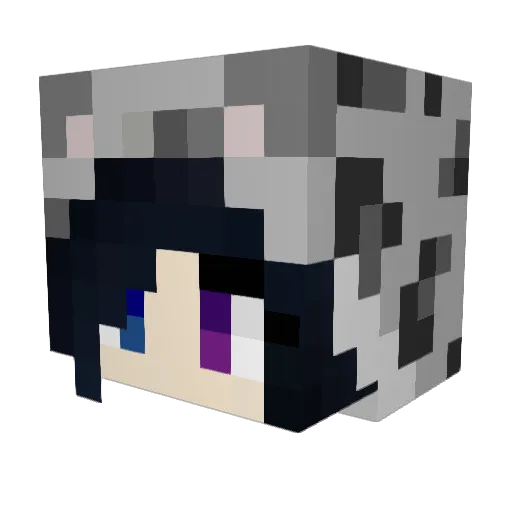 wxpey Minecraft avatar head, 3D render