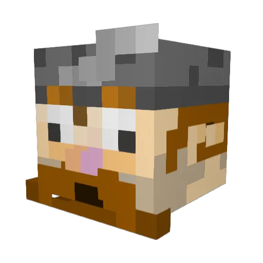 wxrv Minecraft avatar head, 3D render