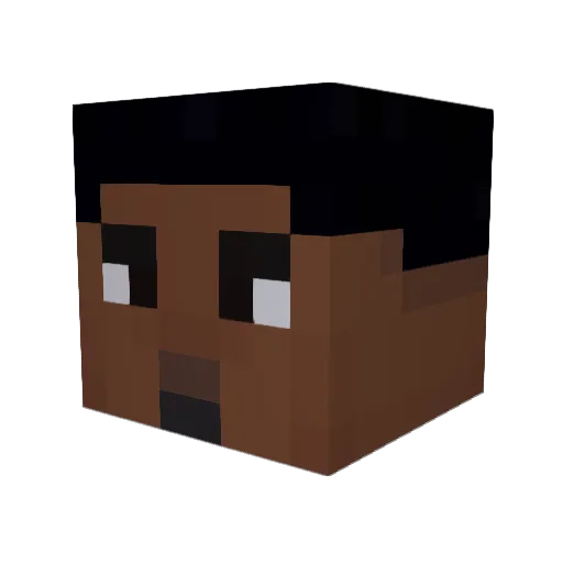 wxshqq Minecraft avatar head, 3D render