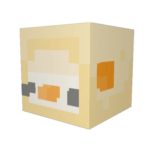wxv_ozzy Minecraft avatar head, 3D render