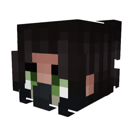 wxxore Minecraft avatar head, 3D render