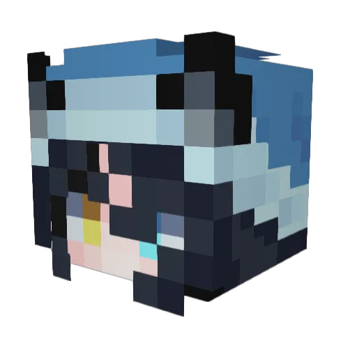 wxynter Minecraft avatar head, 3D render