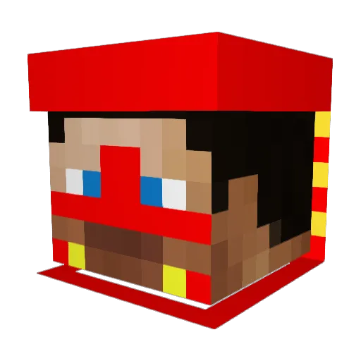 wyattdw Minecraft avatar head, 3D render