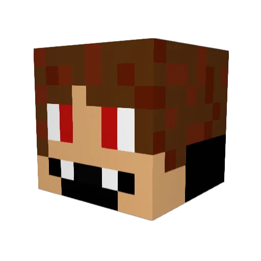 wybie4 Minecraft avatar head, 3D render