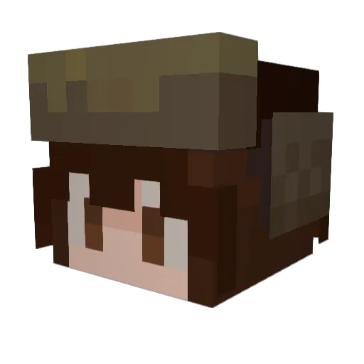 wyeoak Minecraft avatar head, 3D render