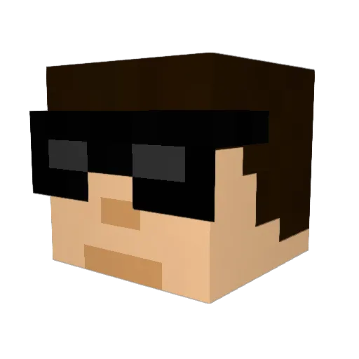 wyg5f2s Minecraft avatar head, 3D render
