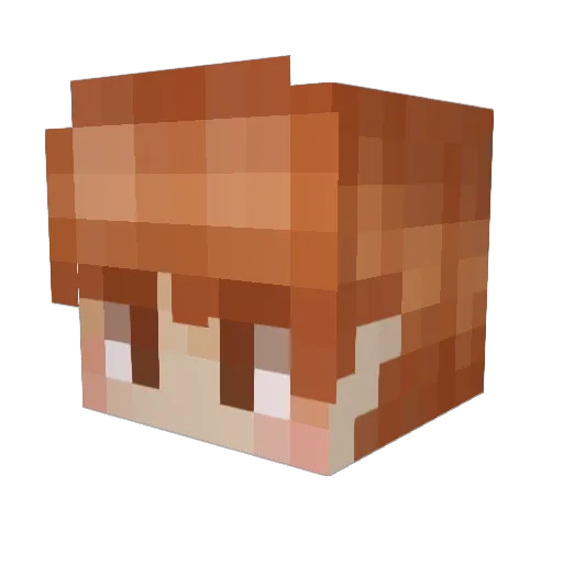 wygrasz Minecraft avatar head, 3D render