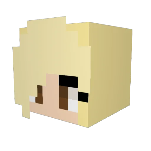 wykittens Minecraft avatar head, 3D render