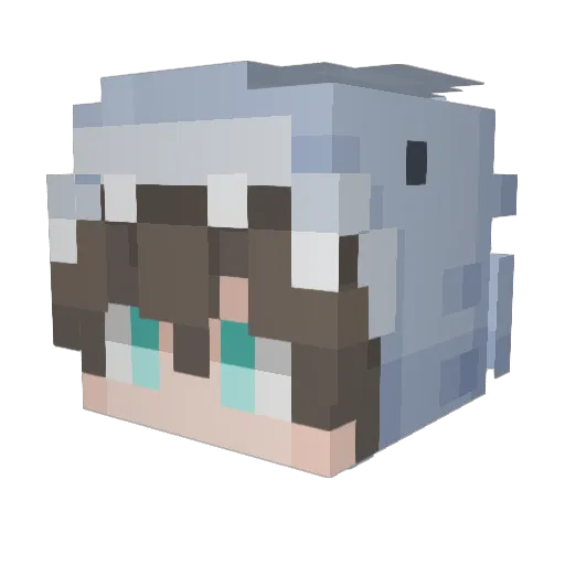 wylai Minecraft avatar head, 3D render