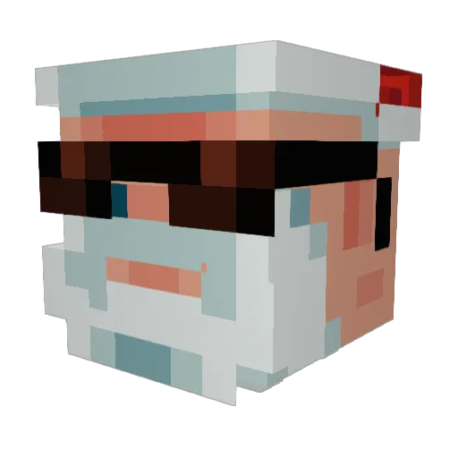 wyliram Minecraft avatar head, 3D render
