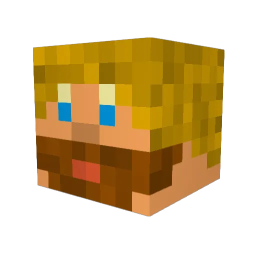 wyll76 Minecraft avatar head, 3D render