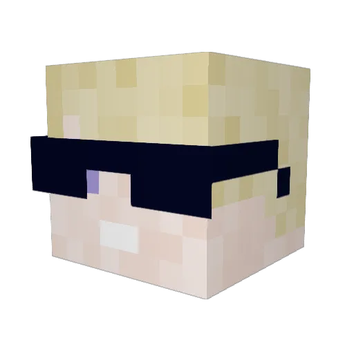wyllandjam Minecraft avatar head, 3D render