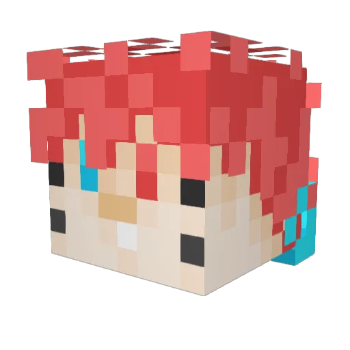 wymsiestar Minecraft avatar head, 3D render