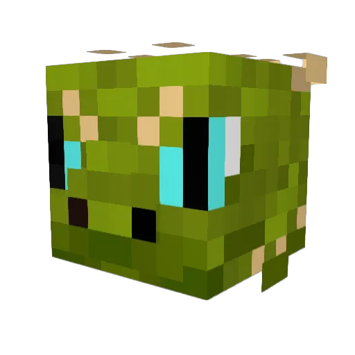 wyrmbait Minecraft avatar head, 3D render