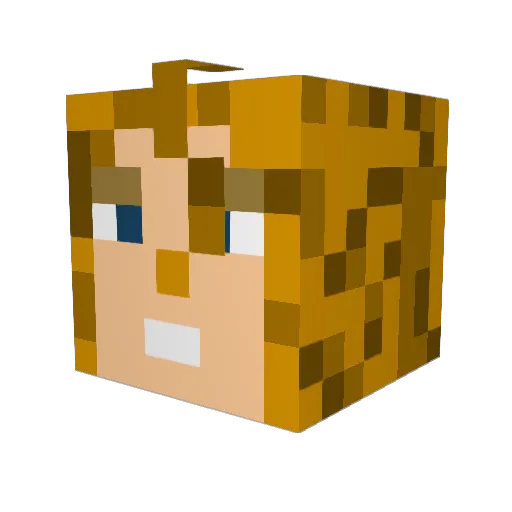 wyrmofvt Minecraft avatar head, 3D render