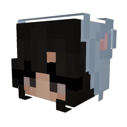 wystariia Minecraft avatar head, 3D render