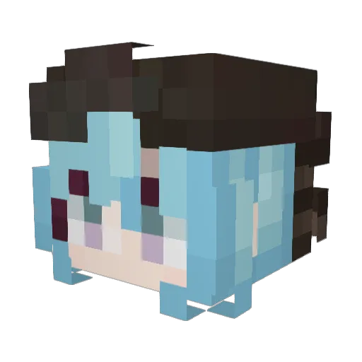 wysty Minecraft avatar head, 3D render