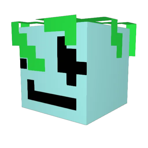 wyverzz Minecraft avatar head, 3D render