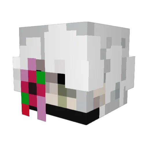 wyvra Minecraft avatar head, 3D render