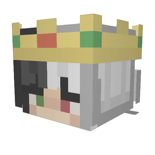 wyxn Minecraft avatar head, 3D render